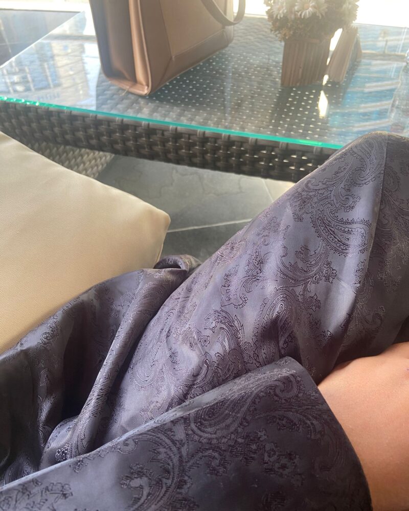 Amira Black Jacquard Abaya