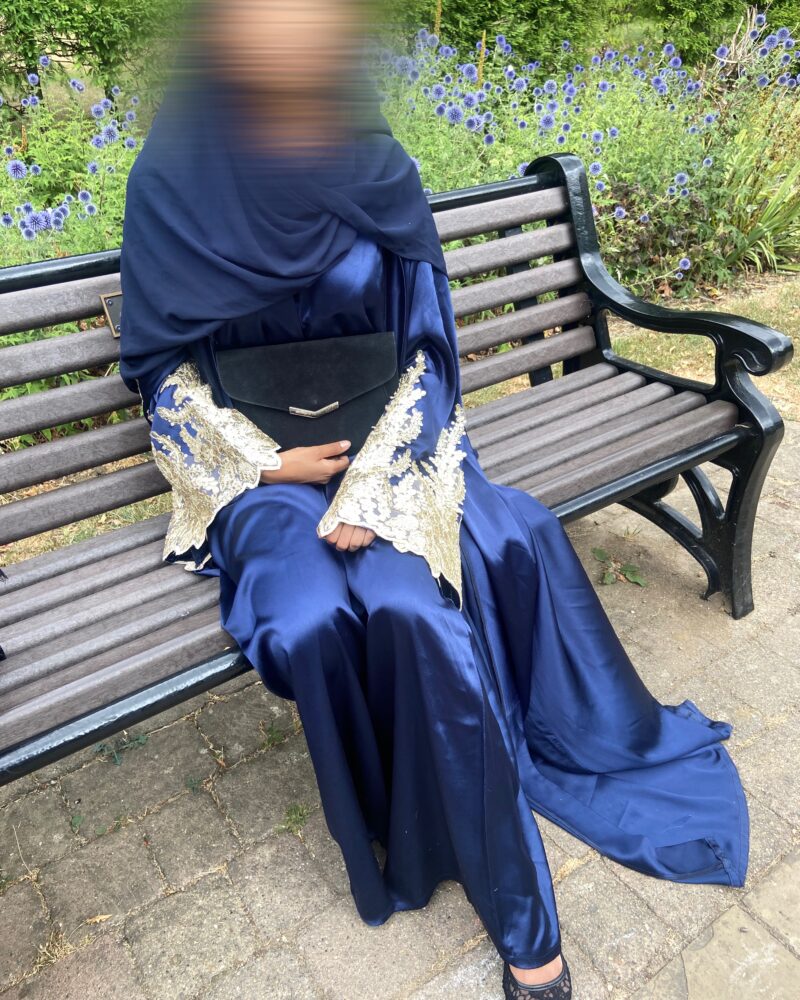Royal Azure Open Abaya
